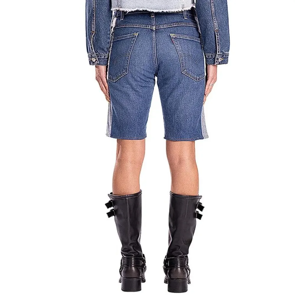 SAMI MIRO VINTAGE Women's Porterhouse Long Denim Short Size XS